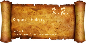 Koppel Robin névjegykártya